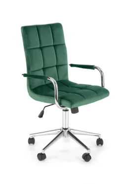 Halmar Fotele*GONZO 4 fotel młodzieżowy ciemny zielony velvet (1p=1szt)1 sztuka