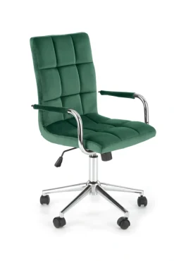 Halmar Fotele*GONZO 4 fotel młodzieżowy ciemny zielony velvet (1p=1szt)1 sztuka