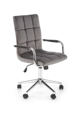 Halmar Fotele*GONZO 4 fotel młodzieżowy popielaty velvet (1p=1szt)1 sztuka