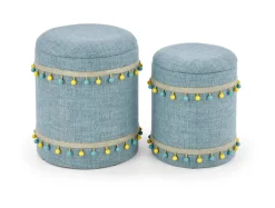 Halmar Fotele*GRADO zestaw 2 puf, jasny niebieski (1p=1szt)1 sztuka