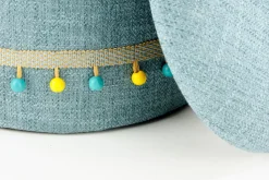 Halmar Fotele*GRADO zestaw 2 puf, jasny niebieski (1p=1szt)1 sztuka