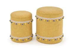 Halmar Fotele*GRADO zestaw 2 puf, żółty (1p=1szt)1 sztuka