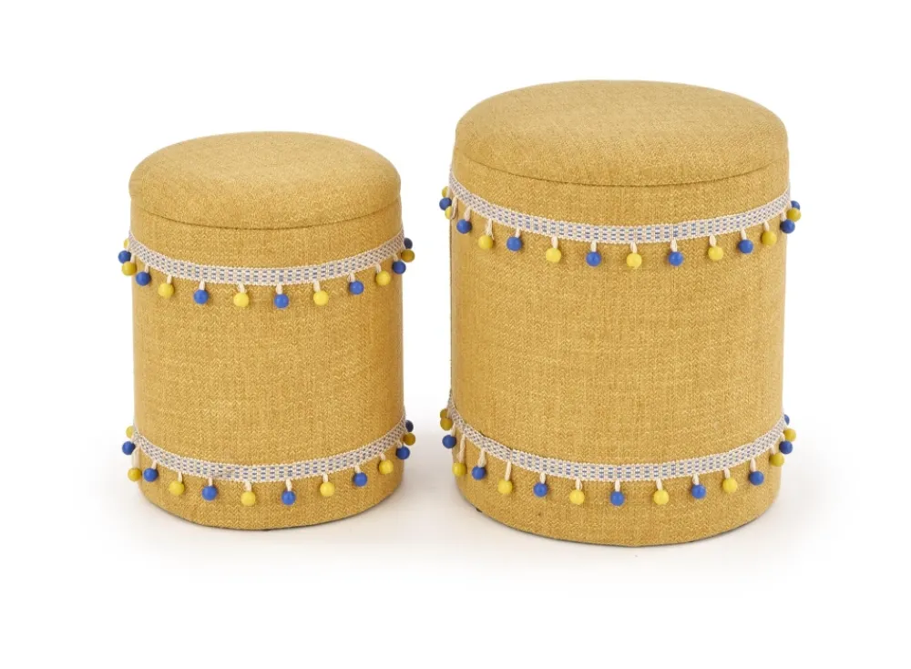 Halmar Fotele*GRADO zestaw 2 puf, żółty (1p=1szt)1 sztuka