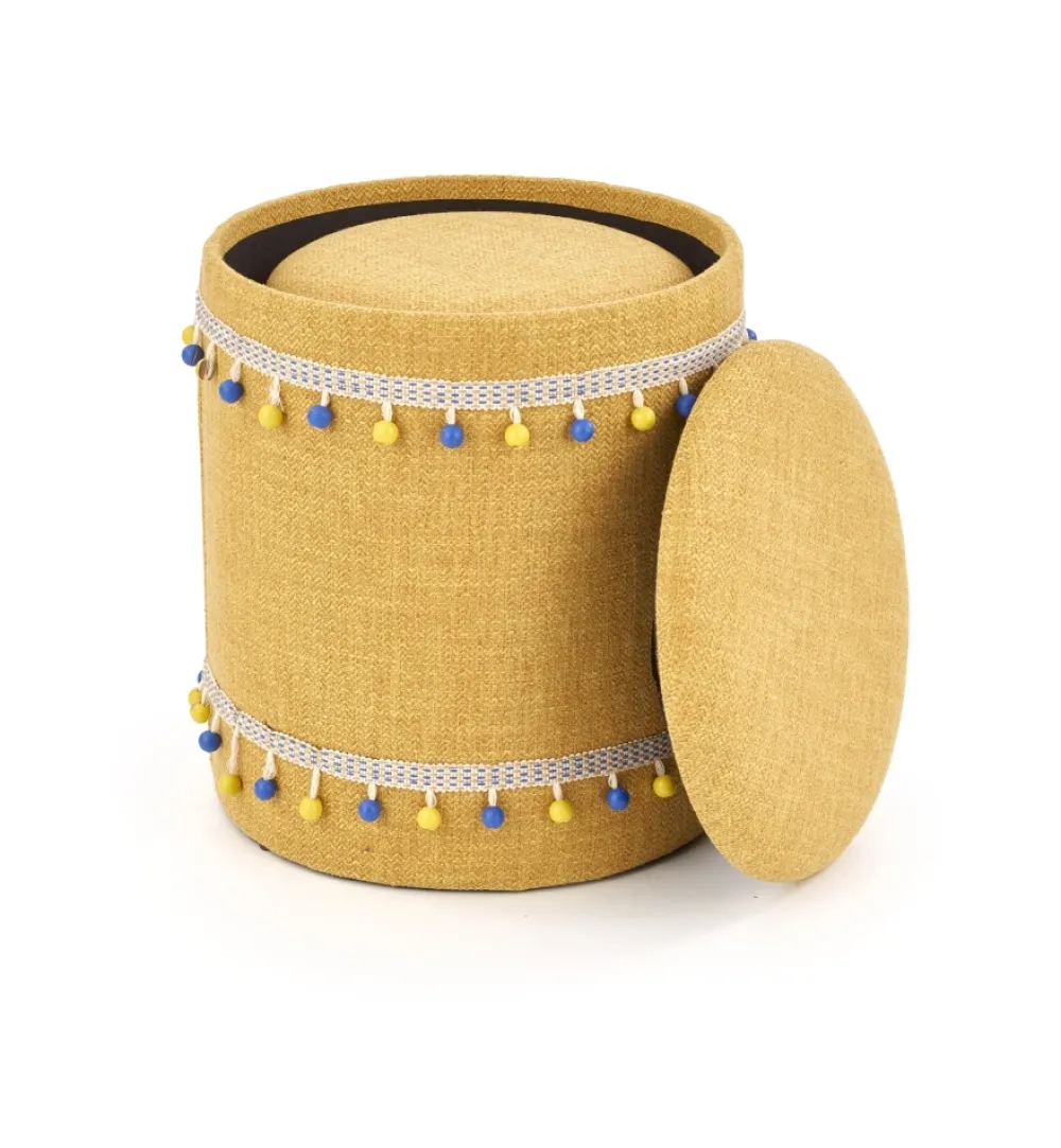 Halmar Fotele*GRADO zestaw 2 puf, żółty (1p=1szt)1 sztuka