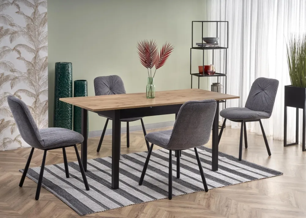 Halmar Stoły*GREG stół rozkładany kolor dąb wotan/czarny (1p=1szt)1 sztuka