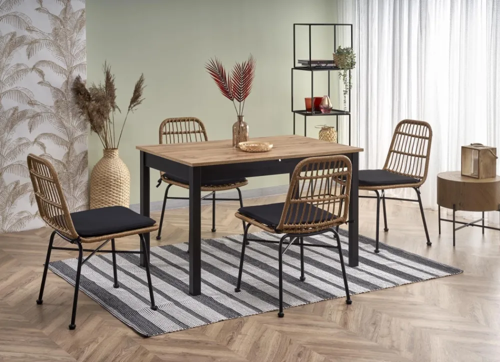 Halmar Stoły*GREG stół rozkładany kolor dąb wotan/czarny (1p=1szt)1 sztuka