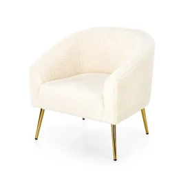 Halmar Fotele*GRIFON fotel wypoczynkowy kremowy / złoty (1p=1szt)1 sztuka