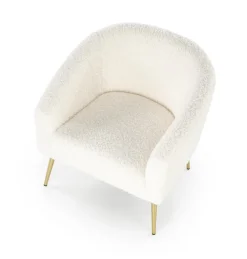 Halmar Fotele*GRIFON fotel wypoczynkowy kremowy / złoty (1p=1szt)1 sztuka