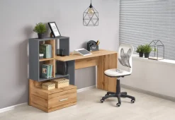 Halmar Biurka*GROSSO biurko dąb wotan / antracyt (2p=1szt)1 sztuka