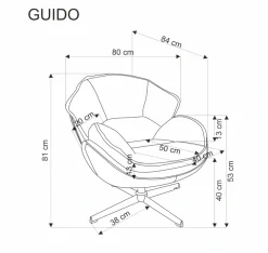 Halmar Fotele*GUIDO fotel wypoczynkowy beżowy (1p=1szt)1 sztuka