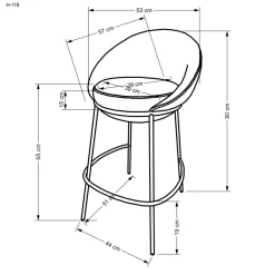 Halmar Taborety I Hokery*H118 hoker beżowy (1p=2szt)1 sztuka