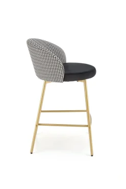 Halmar Taborety I Hokery*H113  hoker czarny / biały (2p=2szt)1 sztuka