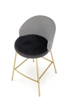 Halmar Taborety I Hokery*H113 hoker czarny / biały (2p=2szt)1 sztuka