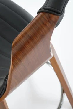 Halmar Taborety I Hokery*H123 hoker czarny / orzechowy (1p=1szt)1 sztuka