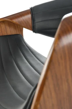 Halmar Taborety I Hokery*H123 hoker czarny / orzechowy (1p=1szt)1 sztuka