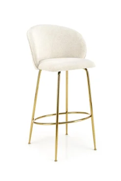 Halmar Taborety I Hokery*H116 hoker kremowy / złoty (1p=2szt)1 sztuka