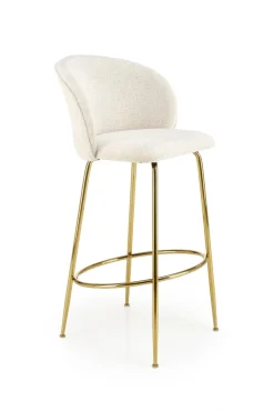 Halmar Taborety I Hokery*H116 hoker kremowy / złoty (1p=2szt)1 sztuka