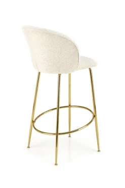 Halmar Taborety I Hokery*H116 hoker kremowy / złoty (1p=2szt)1 sztuka