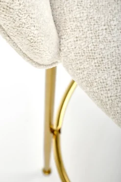 Halmar Taborety I Hokery*H116 hoker kremowy / złoty (1p=2szt)1 sztuka