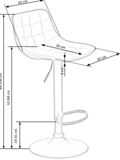 Halmar Taborety I Hokery*H95 hoker musztardowy (1p=1szt)1 sztuka