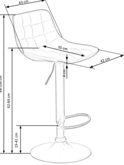 Halmar Taborety I Hokery*H95 hoker musztardowy (1p=1szt)1 sztuka