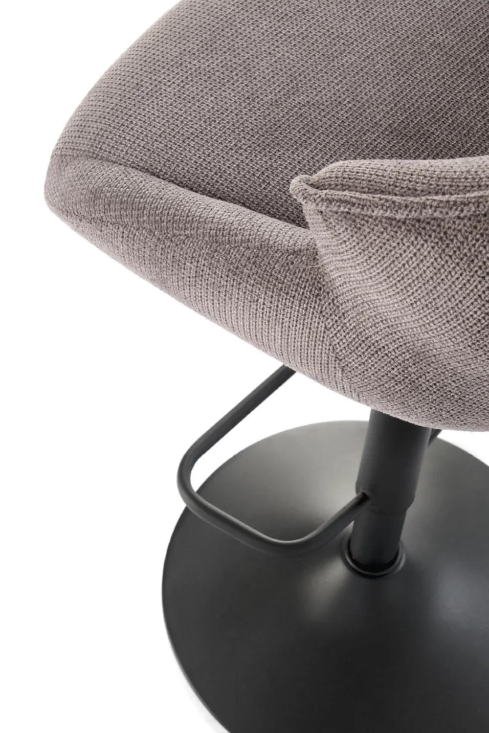 Halmar Taborety I Hokery*H122 hoker nogi - czarny, siedzisko - popielaty (1p=2szt)1 sztuka