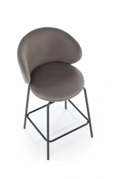 Halmar Taborety I Hokery*H121 hoker nogi - czarny, siedzisko - popielaty (1p=2szt)1 sztuka