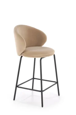 Halmar Taborety I Hokery*H121 hoker nogi - czarny, siedzisko - beżowy (1p=2szt)1 sztuka