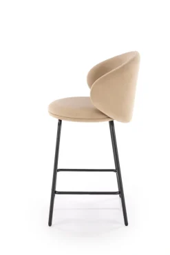 Halmar Taborety I Hokery*H121 hoker nogi - czarny, siedzisko - beżowy (1p=2szt)1 sztuka