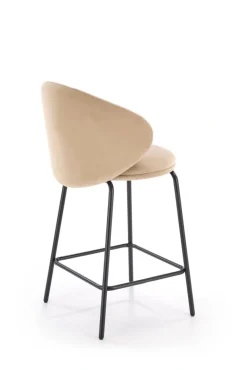 Halmar Taborety I Hokery*H121 hoker nogi - czarny, siedzisko - beżowy (1p=2szt)1 sztuka
