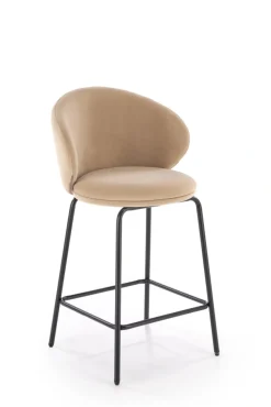Halmar Taborety I Hokery*H121 hoker nogi - czarny, siedzisko - beżowy (1p=2szt)1 sztuka