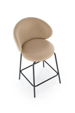 Halmar Taborety I Hokery*H121 hoker nogi - czarny, siedzisko - beżowy (1p=2szt)1 sztuka