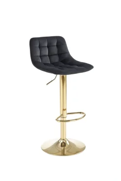 Halmar Taborety I Hokery*H120 hoker nogi - złote, siedzisko - czarny (1p=1szt)1 sztuka