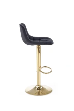 Halmar Taborety I Hokery*H120 hoker nogi - złote, siedzisko - czarny (1p=1szt)1 sztuka