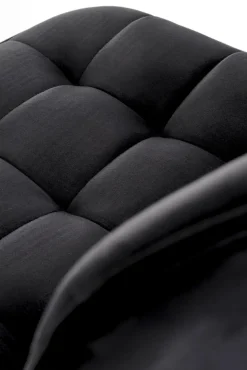 Halmar Taborety I Hokery*H120 hoker nogi - złote, siedzisko - czarny (1p=1szt)1 sztuka