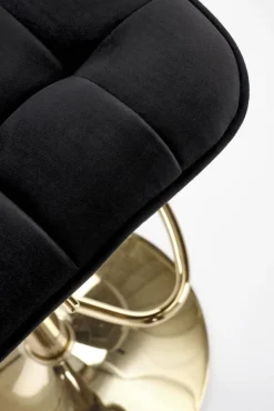 Halmar Taborety I Hokery*H120 hoker nogi - złote, siedzisko - czarny (1p=1szt)1 sztuka
