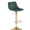 Halmar Taborety I Hokery*H120 hoker nogi - złote, siedzisko - ciemny zielony (1p=1szt)1 sztuka