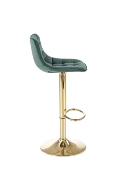 Halmar Taborety I Hokery*H120 hoker nogi - złote, siedzisko - ciemny zielony (1p=1szt)1 sztuka