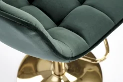 Halmar Taborety I Hokery*H120 hoker nogi - złote, siedzisko - ciemny zielony (1p=1szt)1 sztuka