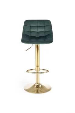 Halmar Taborety I Hokery*H120 hoker nogi - złote, siedzisko - ciemny zielony (1p=1szt)1 sztuka