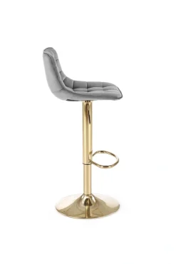 Halmar Taborety I Hokery*H120 hoker nogi - złote, siedzisko - ciemny popiel (1p=1szt)1 sztuka