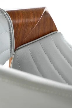 Halmar Taborety I Hokery*H123 hoker popielaty / orzechowy (1p=1szt)1 sztuka