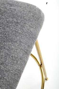 Halmar Taborety I Hokery*H116 hoker popielaty / złoty (1p=2szt)1 sztuka