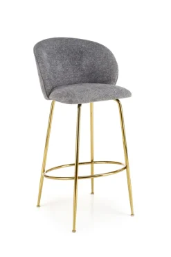 Halmar Taborety I Hokery*H116 hoker popielaty / złoty (1p=2szt)1 sztuka