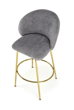 Halmar Taborety I Hokery*H116 hoker popielaty / złoty (1p=2szt)1 sztuka