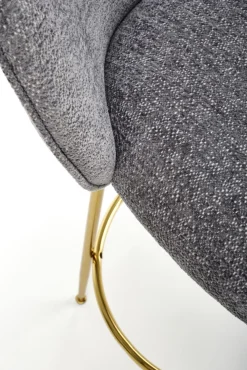 Halmar Taborety I Hokery*H116 hoker popielaty / złoty (1p=2szt)1 sztuka