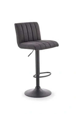 Halmar Taborety I Hokery*H89 hoker stelaż - czarny, tapicerka - ciemny popiel (1p=2szt)1 sztuka