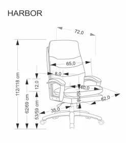 Halmar Fotele*HARBOR fotel gabinetowy czarny1 sztuka