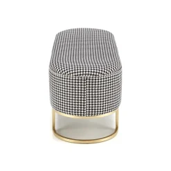 Halmar Fotele*HARMONY ławka z funkcją pojemnika, czarny / biały / złoty (1p=1szt)1 sztuka