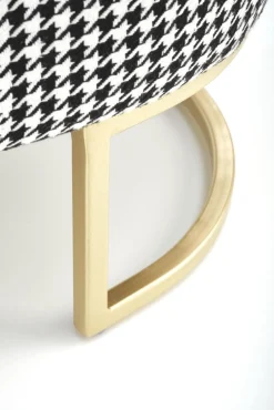 Halmar Fotele*HARMONY ławka z funkcją pojemnika, czarny / biały / złoty (1p=1szt)1 sztuka